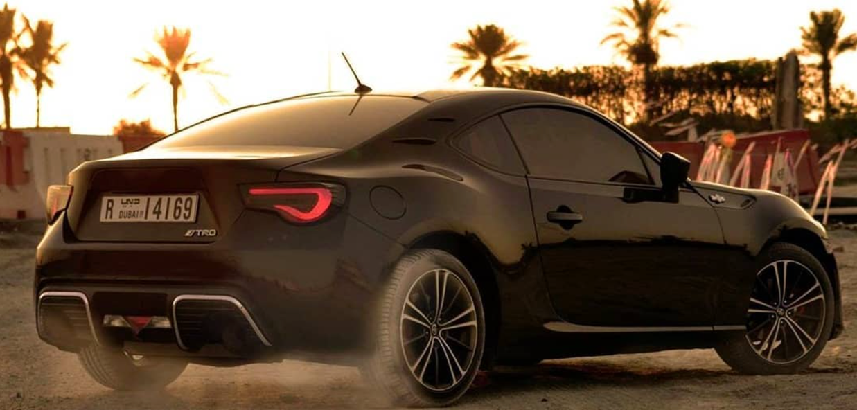 Automobile shoot, wide cinematic frame