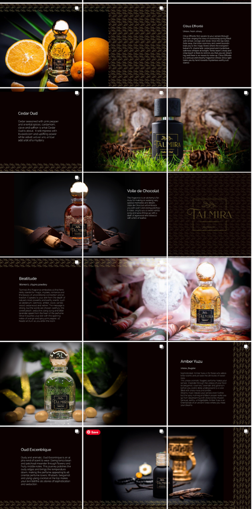 Talmira Perfumes social page management