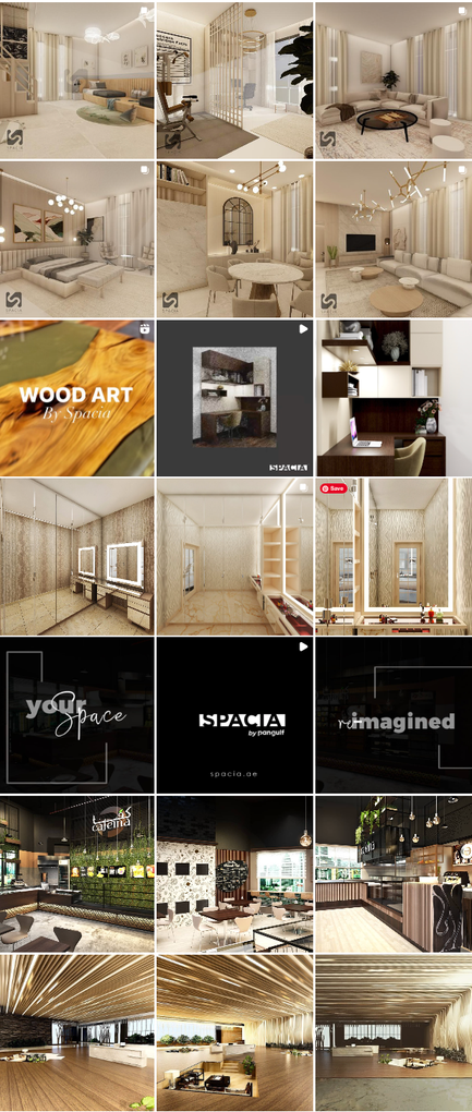 Spacia Interiors social page management